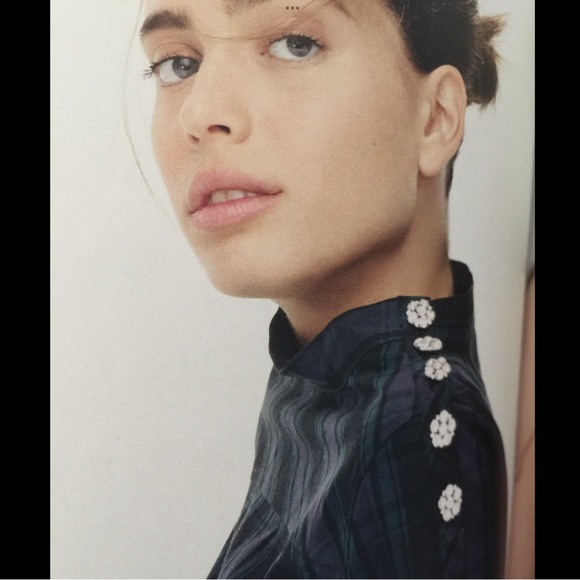 JCREW JEWELED FUNNELNECK SHIRT SZ 2 - Picture 3 of 5